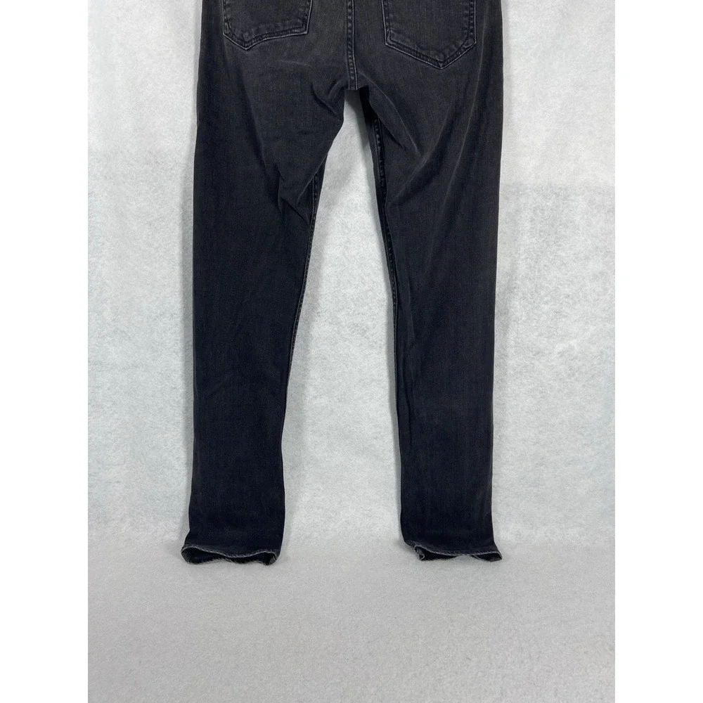 Rag & Bone Fit 2 Jeans Men's 33x34 Rock Black Slim Button Fly Denim Stretch